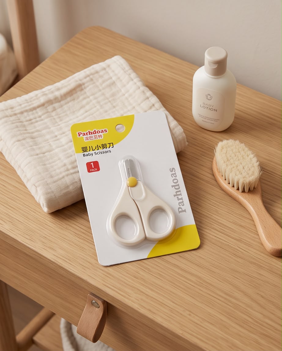 Baby Safety Scissors | Rounded Tip Nail Scissors for Newborns, Infants & Toddlers