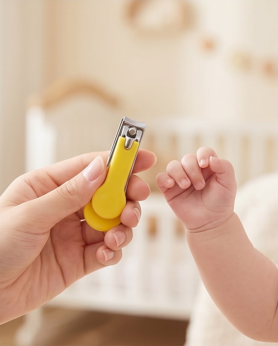 Sunshine Yellow 3-Piece Baby Nail Care Kit | Safe Baby Clipper, Rounded Safety Scissors & Nail File foNail r Newborns & Toddlers