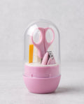 4-Piece Baby Nail Care Grooming Kit | Baby Nail Clipper, Safety Scissors, Tweezers & Nail File with Travel Case – Pastel Purple