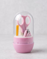 4-Piece Baby Nail Care Grooming Kit | Baby Nail Clipper, Safety Scissors, Tweezers & Nail File with Travel Case – Pastel Purple