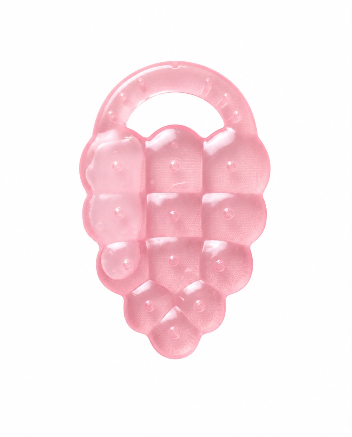 Baby Grape Water-Filled Cooling Teether – BPA-Free Infant Teething Toy (Pink)