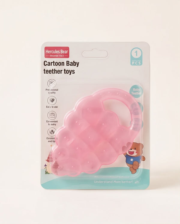 Baby Grape Water-Filled Cooling Teether – BPA-Free Infant Teething Toy (Pink)