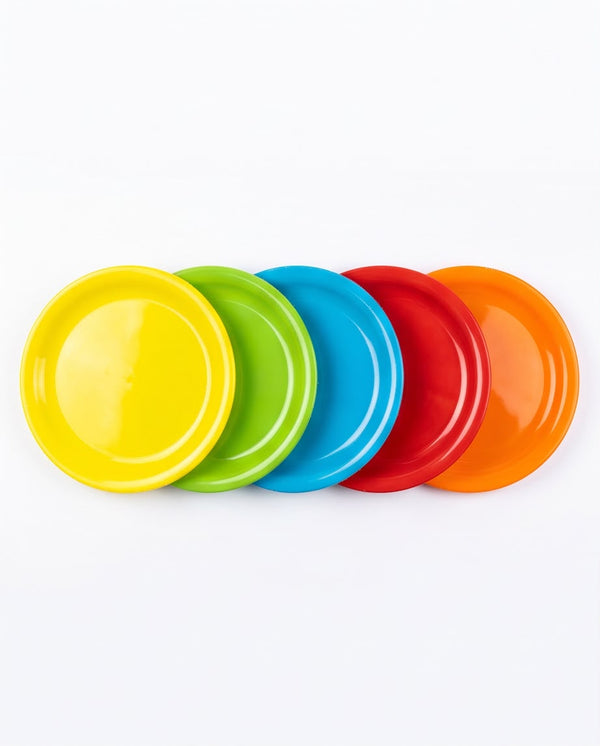5-Piece Colorful Baby Feeding Plates Set – BPA-Free Reusable Toddler Dinner Plates