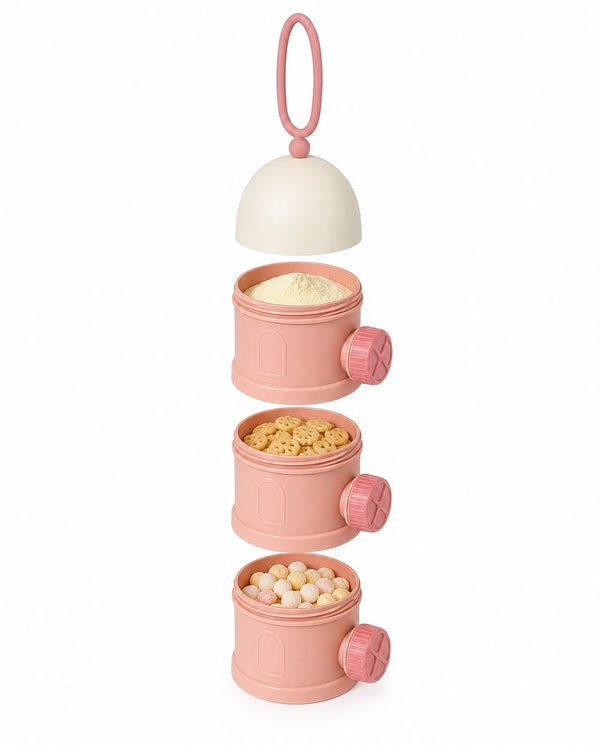 3-Layer Baby Formula & Snack Storage Container – Multi-Purpose Food Dispenser with Easy-Grip Carry Handle