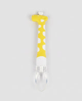 Hercules Bear Baby Silicone Feeding Spoon – Soft BPA-Free Infant Training Spoon (Yellow)
