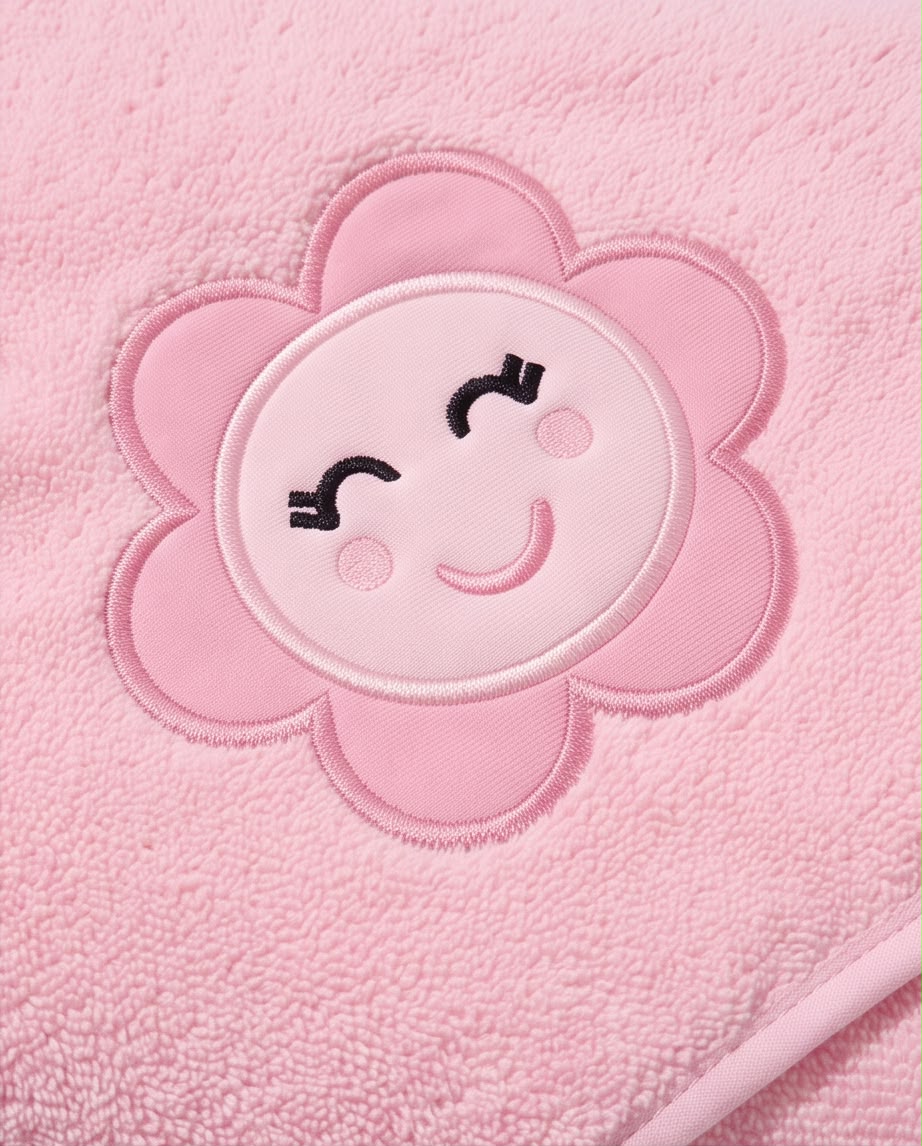 Pink Premium Baby Hooded Bath Towel Set with 4 Soft Face Towels – Ultra Soft & Absorbent (5-Piece)