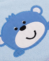 Blue & White Premium Baby Hooded Bath Towel Set with 4 Soft Face Towels – Ultra Soft & Absorbent (5 Pieces)