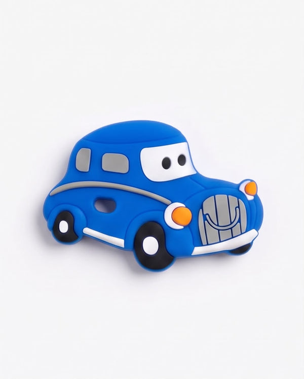 Baby Car Silicone Teether – BPA-Free Soft Chew Toy for Infants & Toddlers | Easy Grip Sensory Teething Toy (Blue)