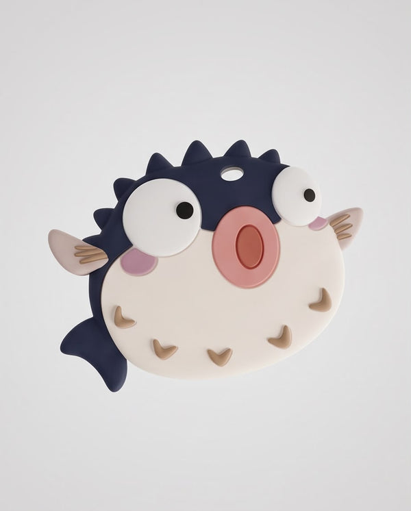 Puffer Fish Silicone Teether – BPA-Free Food-Grade Baby Chew Toy for Infants & Toddlers | Soft Sensory Teething Toy
