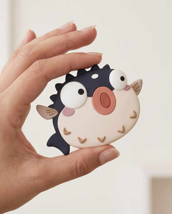 Puffer Fish Silicone Teether – BPA-Free Food-Grade Baby Chew Toy for Infants & Toddlers | Soft Sensory Teething Toy