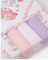 5-Piece Baby Hooded Bath Towel & Washcloth Gift Set – Pink Fox Design | Ultra Soft Cotton for Newborns