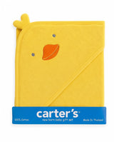 Carter’s 100% Cotton Hooded Baby Bath Towel| Soft & Absorbent Newborn Towel | Made in Thailand
