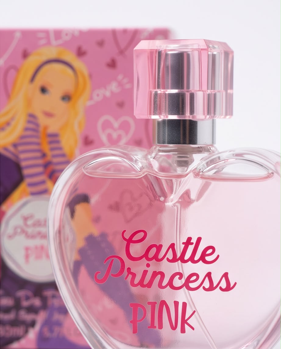 Castle Princess Pink Children’s Light Fragrance Spray 35ml – Heart-Shaped Perfume Bottle