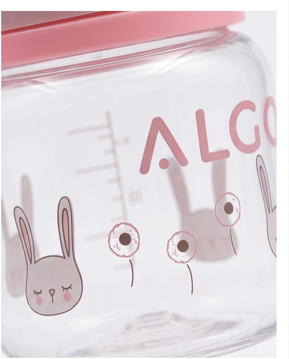 ALGO Pink Cat Baby Feeding Bottle – 60ml / 2oz