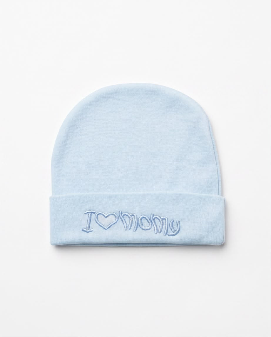 I Love Mommy Baby Cap – Soft Newborn cap
