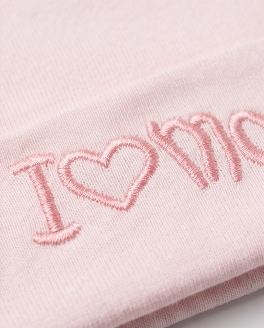 I Love Mommy Baby Cap – Soft Newborn cap