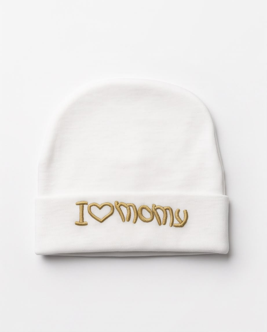 I Love Mommy Baby Cap – Soft Newborn cap