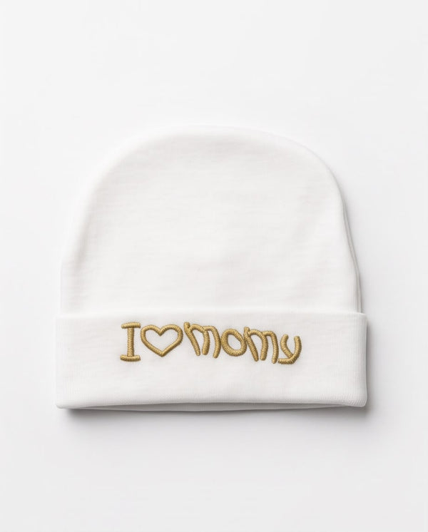 I Love Mommy Baby Cap – Soft Newborn cap