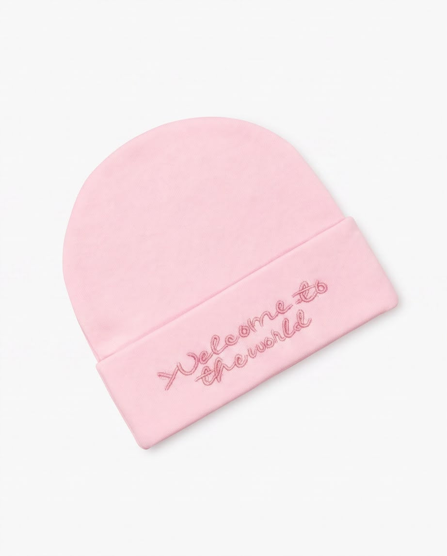 Welcome to the World Baby Beanie – Soft Newborn Cap