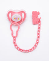 Pink Baby Pacifier & Dummy Chain Set – 2 Piece