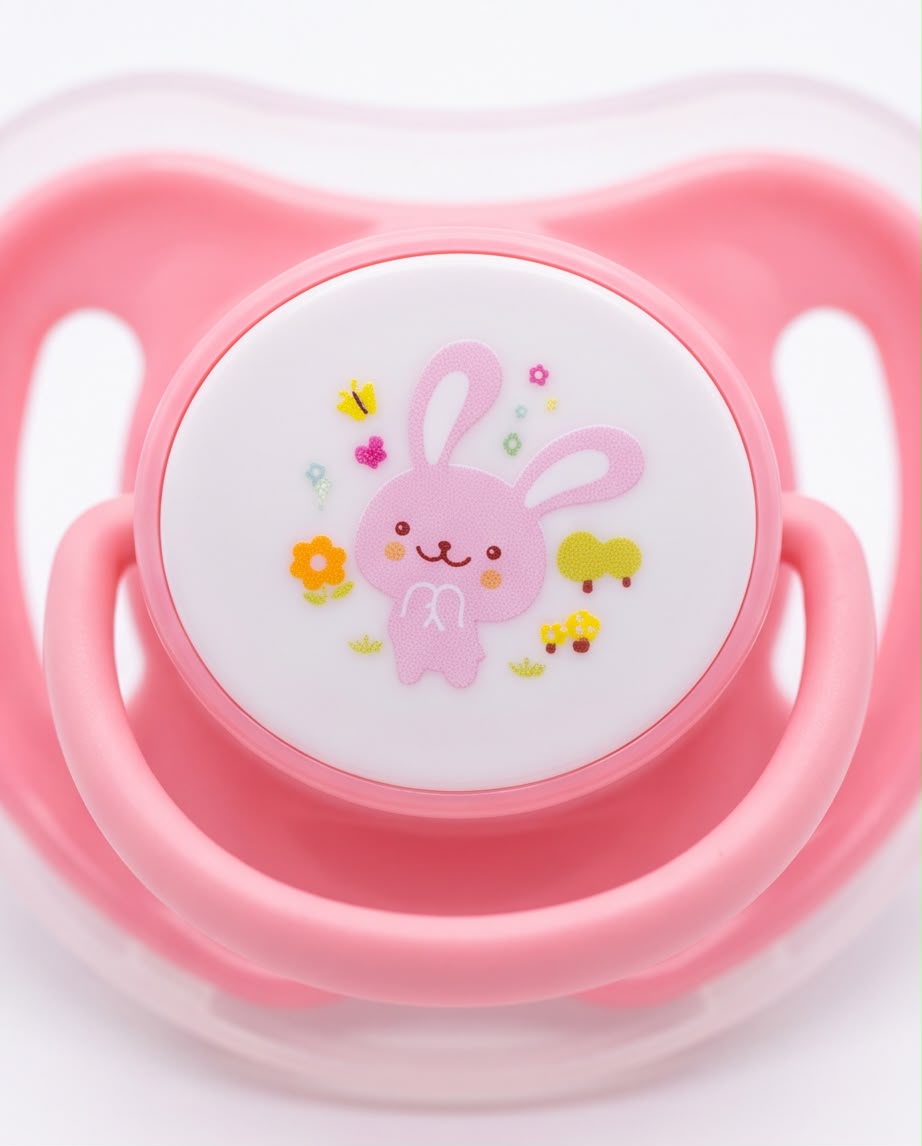 Pink Baby Pacifier & Dummy Chain Set – 2 Piece