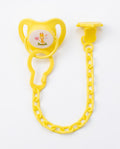 Yellow Baby Pacifier & Dummy Chain Set – 2 Piece