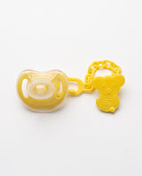 Yellow Baby Pacifier & Dummy Chain Set – 2 Piece