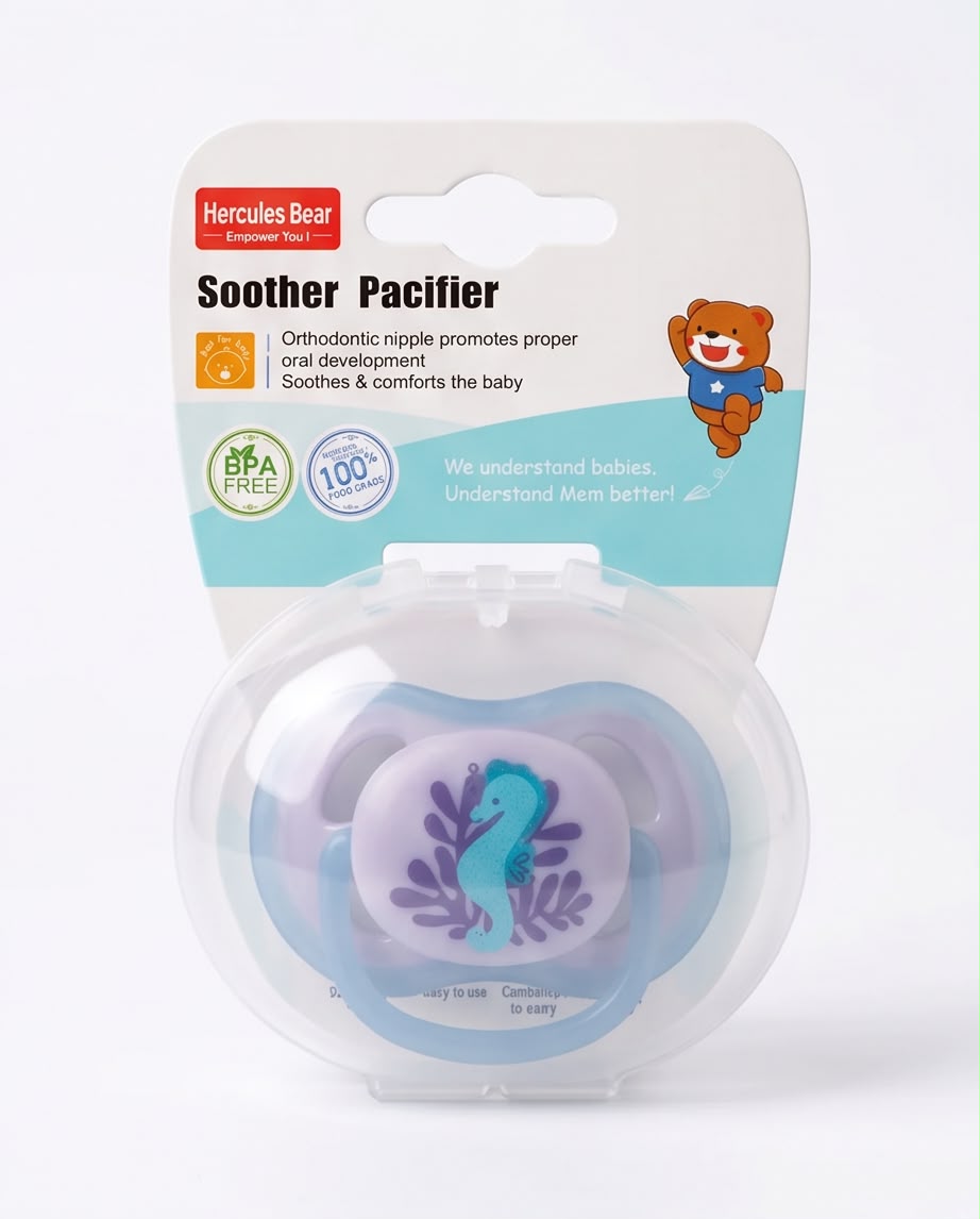 Blue & Lavender Orthodontic Soother Pacifier – BPA Free