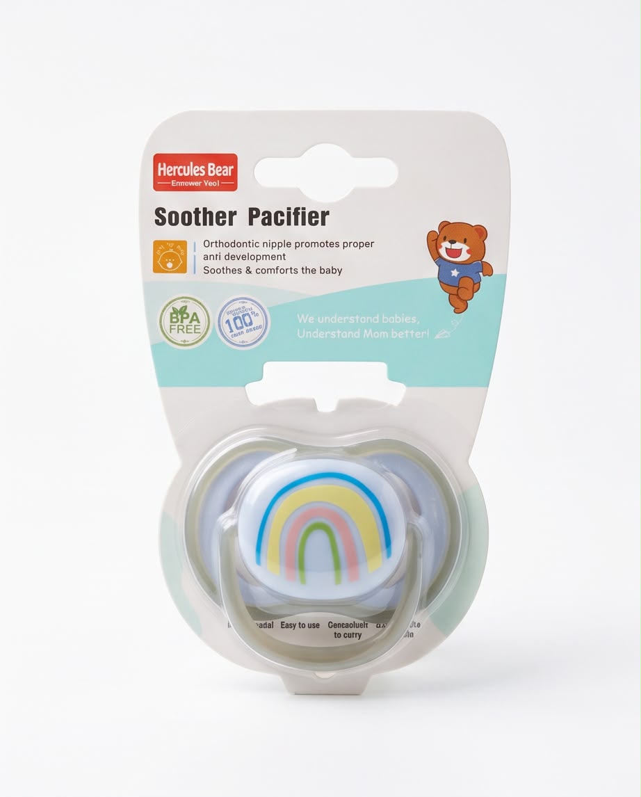 Rainbow Silicone Baby Soother Pacifier – BPA Free