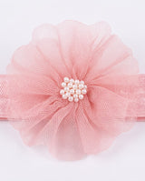 Baby Girl Pink Flower Socks & Headband Set – 2 Piece