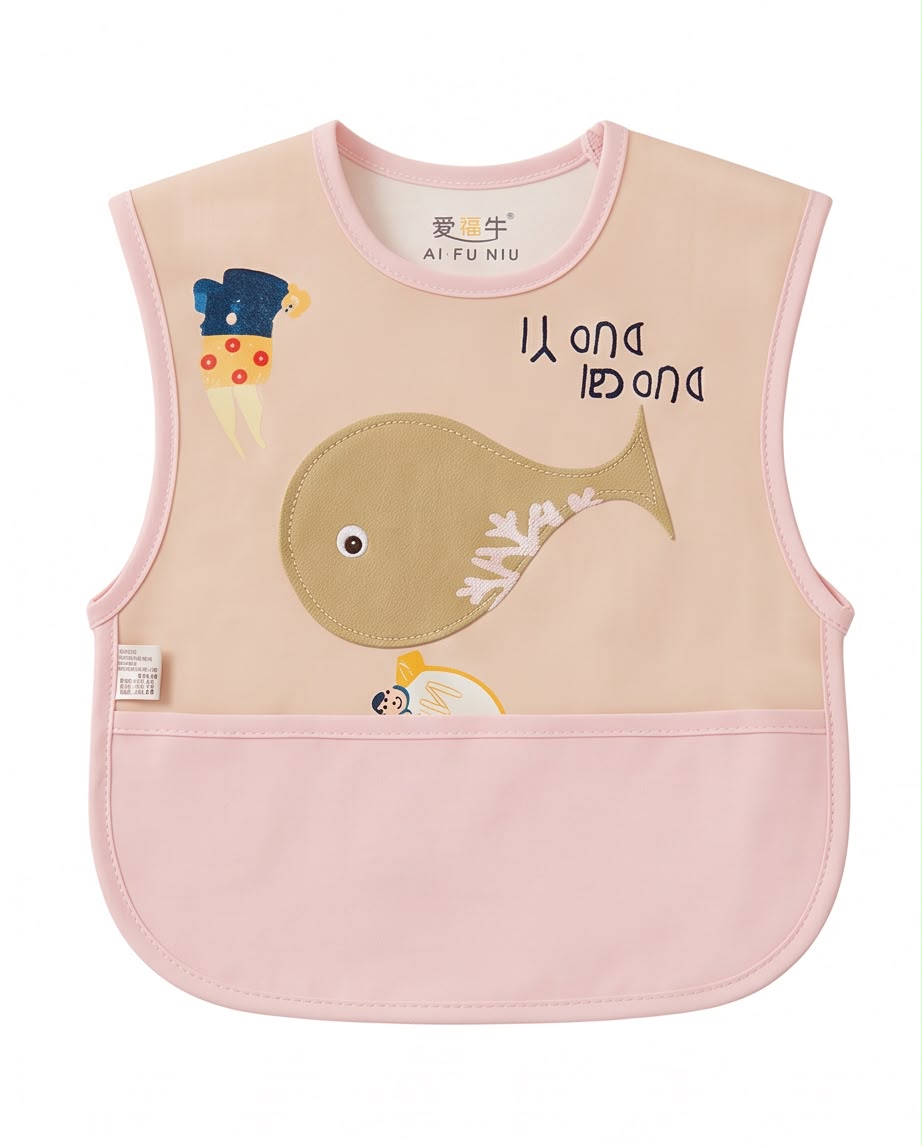 Baby Feeding Apron Bib – Cute Cartoon Design