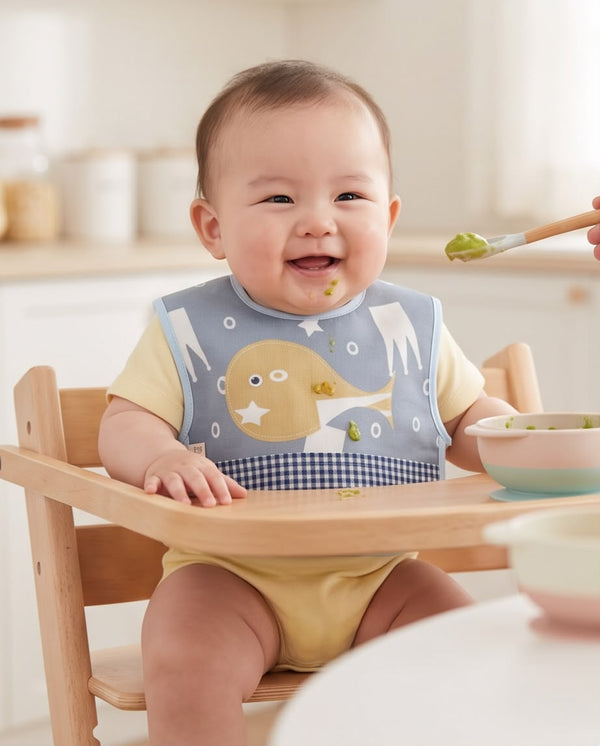 Baby Feeding Apron Bib – Cute Cartoon Design