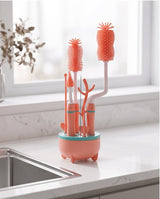 9-in-1 Baby Bottle Cleaning Brush Set with Storage Holder