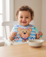 Portable Reusable Baby Bibs – Waterproof Plastic Front, Easy Clean