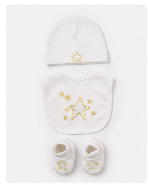 Newborn Star Embroidered 3-Piece Gift Set