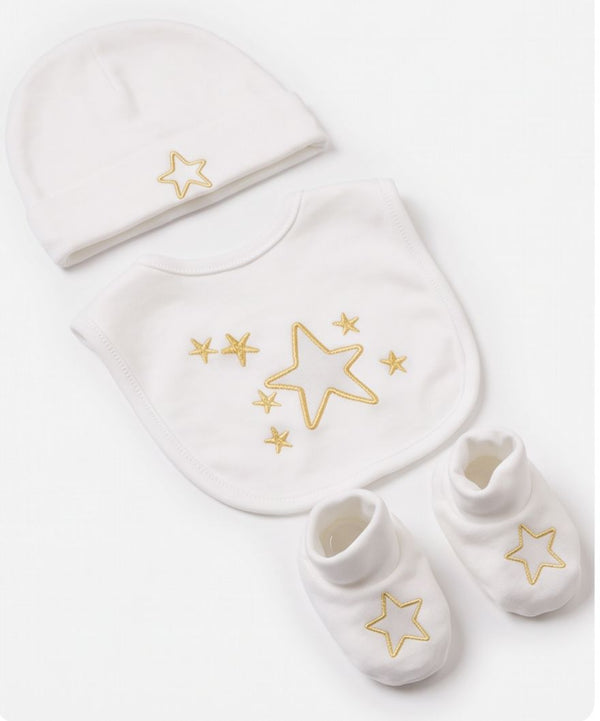 Newborn Star Embroidered 3-Piece Gift Set