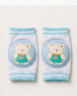 Cute Teddy Bear Animal Character Baby Knee Pads – Striped Knee Protectors