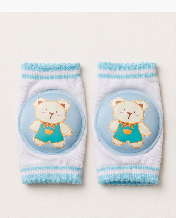 Cute Teddy Bear Animal Character Baby Knee Pads – Striped Knee Protectors