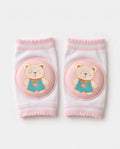 Cute Teddy Bear Animal Character Baby Knee Pads – Striped Knee Protectors