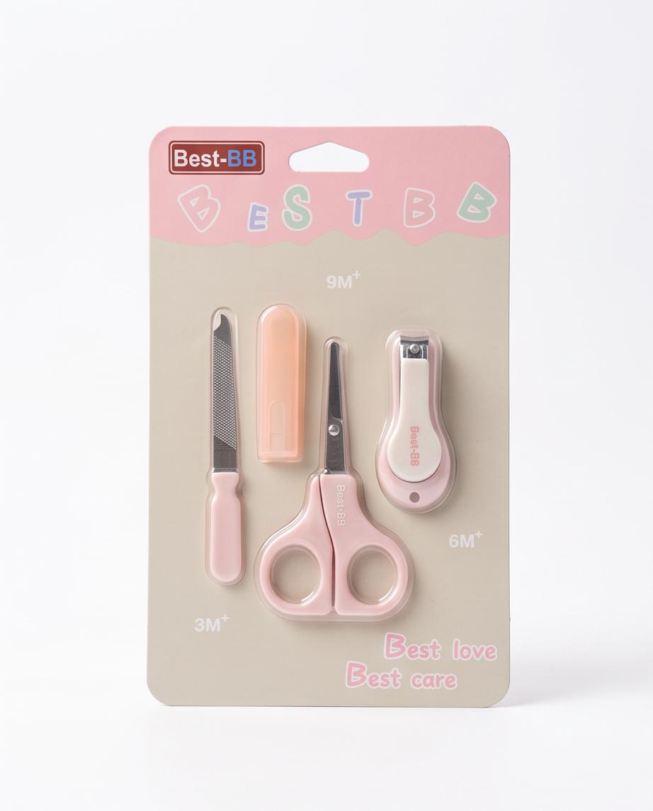 Baby Nail Care Set – 4-Piece Newborn Nail Clipper, Scissors & File Set