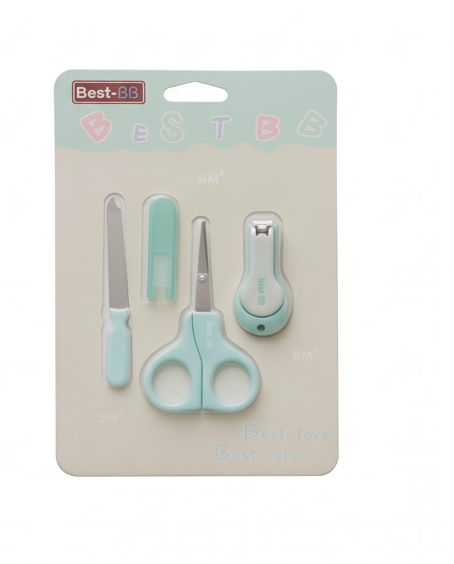 Baby Nail Care Set – 4-Piece Newborn Nail Clipper, Scissors & File Set