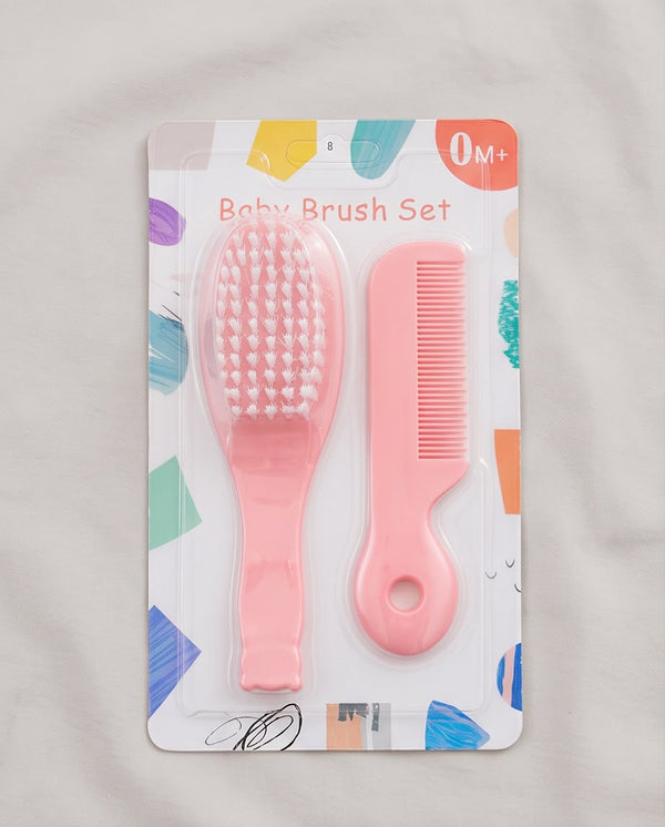 Baby Hair Brush & Comb Set – Soft Bristle Grooming Set for Newborns