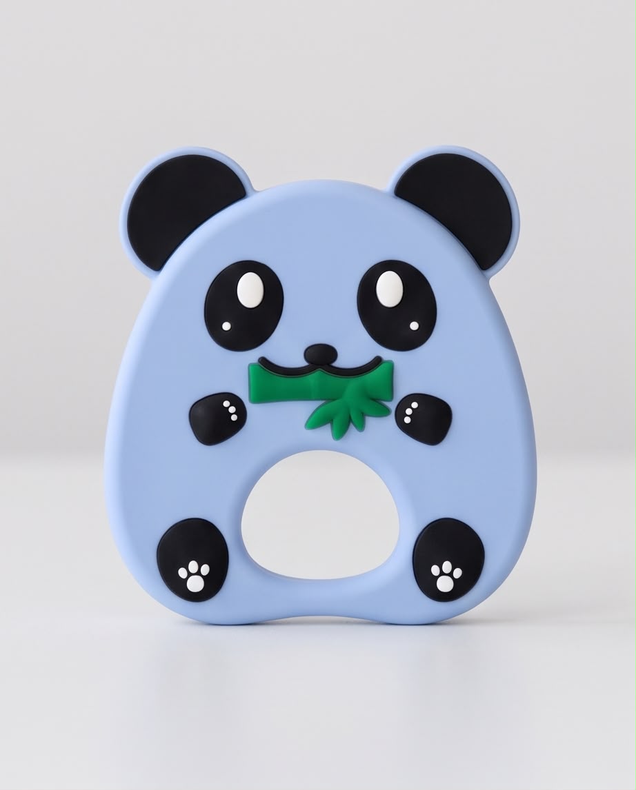Cute Panda Silicone Baby Teether – Soft Teething Toy for Babies