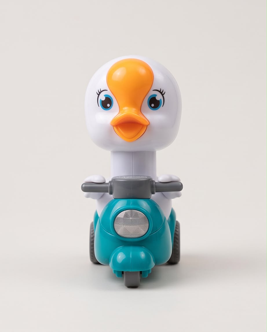 Press & Go Duck Scooter Toy – Cute Push-Down Rolling Toy for Kids