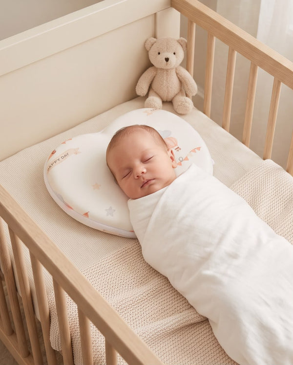 Imported Thai Heart-Shaped Baby Pillow – Premium Soft Head Support Pillow