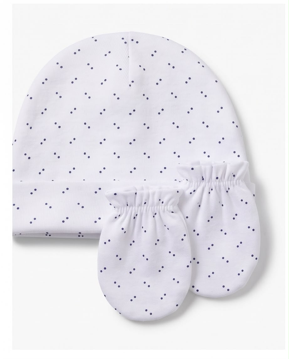 Newborn Baby 6-Piece Cap & Mittens Set