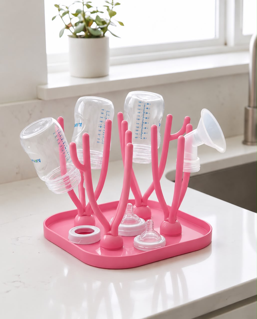 Baby Bottle Drying Rack – Multi-Purpose Feeding Bottle & Accessories Stand