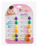 Dr Gym Infant Series Baby Safety Pins – Fruit Design, 12 Piece Set