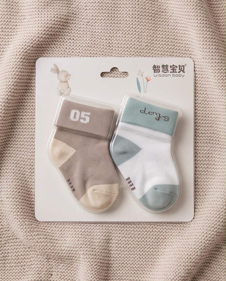 Baby Cotton Socks – 2-Piece Set