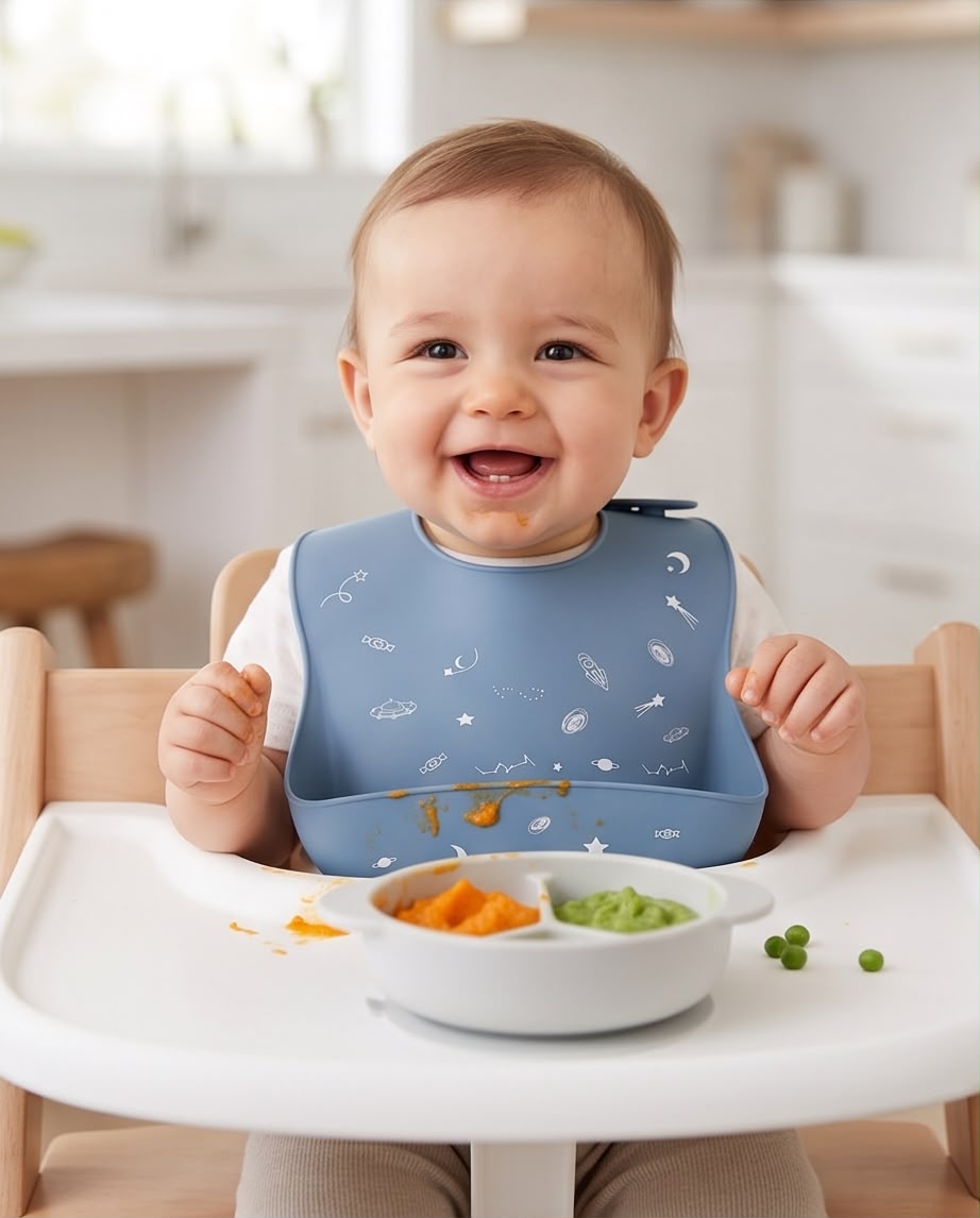 Silicone Baby Bib – Adjustable Waterproof Feeding Bib